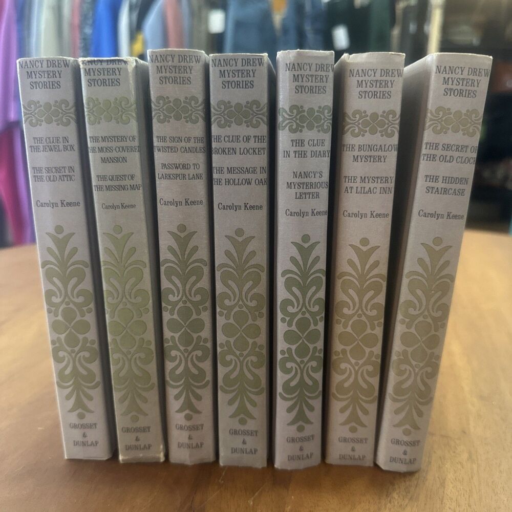 nancy drew books vintage Lot  Of 7 Hardback 1959-1972 Dual Story Carolyn Keene